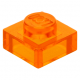 LEGO lapos elem 1x1, átlátszó narancssárga (3024)